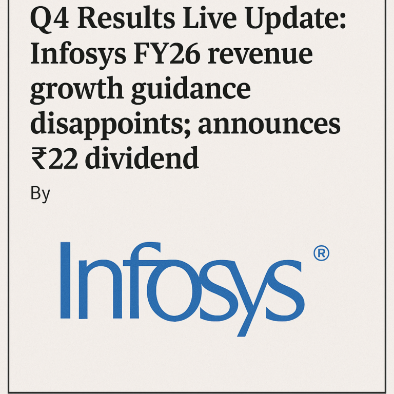 Q4 Results Live Update: Infosys FY26 Revenue Growth Guidance Disappoints; Announces ₹22 Dividend Q4 Results Live Update: Infosys FY26 Revenue Growth Guidance Disappoints; Announces ₹22 Dividend