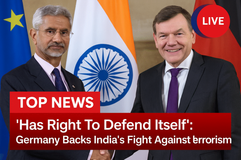 Germany Stands with India in Fight Against Terrorism, Reaffirms Right to Self-Defense