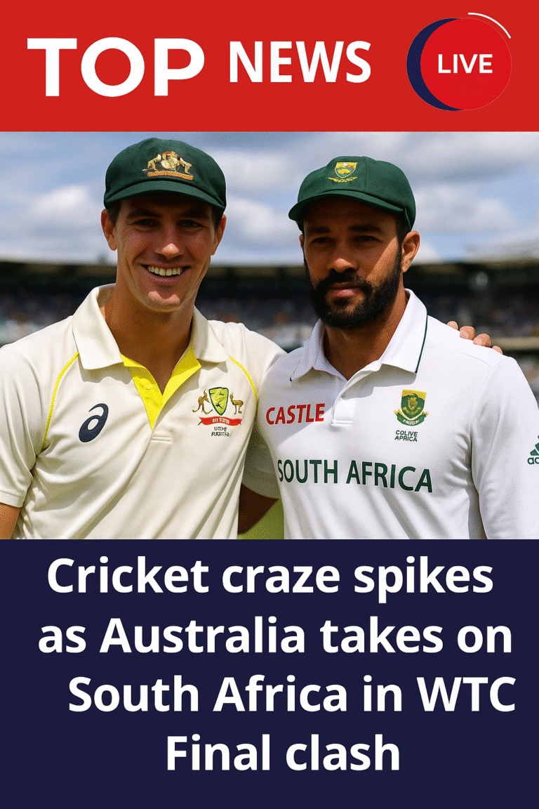 Cricket Craze Spikes as Australia Takes on South Africa in WTC Final Clash
