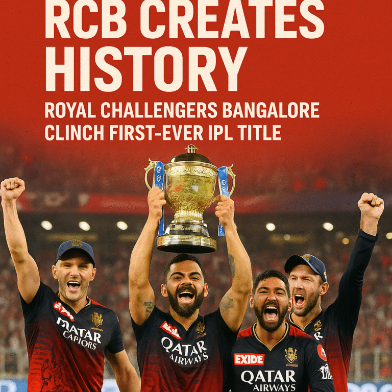 RCB Creates History: Royal Challengers Bangalore Clinch First-Ever IPL Title